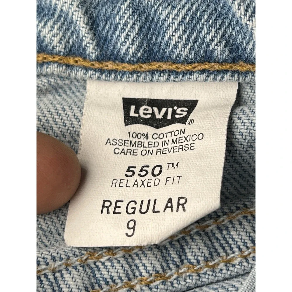 Levi's Jeans Kids Size 9 Relgular Fit 550 Denim Orange Tab Vintage